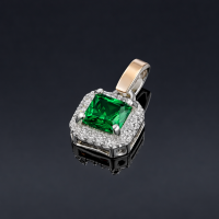 Срібний кулон з золотом "Магічний квадрат"