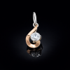 Срібний кулон з золотом "Загадка"