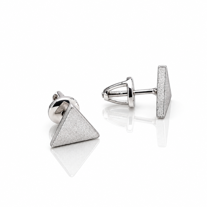 Срібні сережки пусети Трес