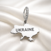 Срібний кулон карта України
